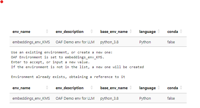 Selecting an environment